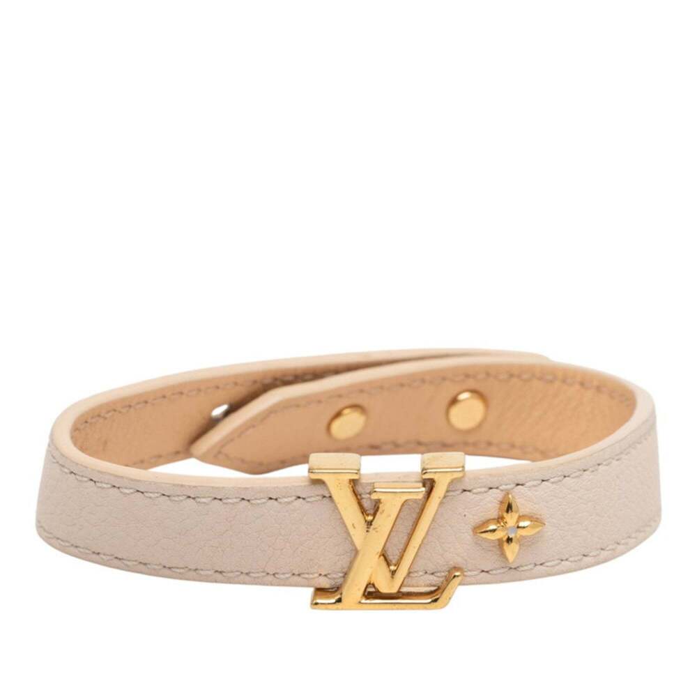 LOUIS VUITTON Cream Leather Charm Bracelet - Picture 1 of 6